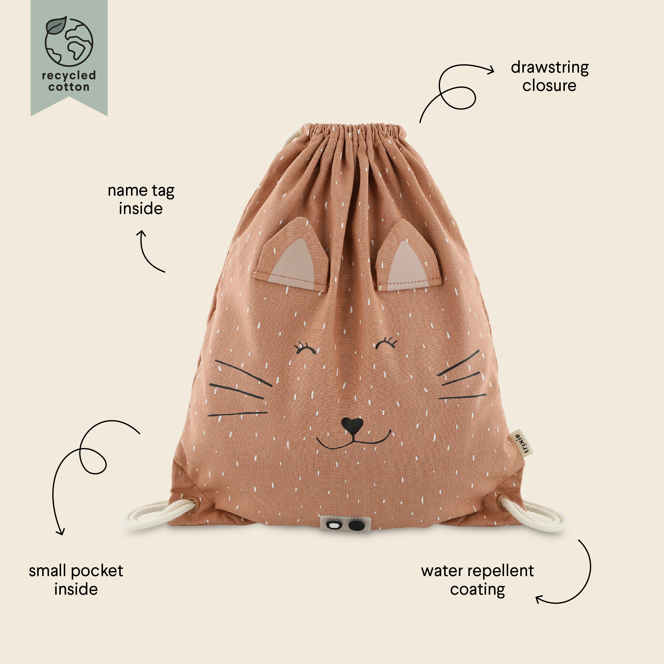 Drawstring bag - Mrs. Cat